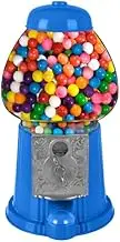 Vintage Gumball Machine - 11-Inch Retro-Style, Coin-Operated Cast Metal Vending Machine with Glass Globe and Free Spin by Great Northern Popcorn (Blue)