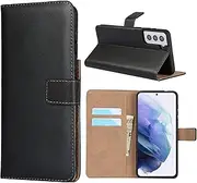 [Cavor] for Samsung Galaxy S21 Plus Case, for Samsung S21+ 5G Case 6.7'',Premium PU Leather Folio Flip Wallet Stand Case Cover Magnetic Closure Phone Cases Book Design with Kickstand Feature & Card Slots--Black