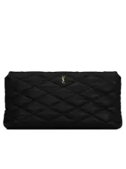 Saint Laurent Sade Puffer Envelope Clutch in Lambskin