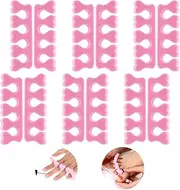 Piriuuo 12 Pcs Sponge Toe Separators for Pedicure, Soft Foam Toe Separators Comfortable Toe Separators for Women Flexible Toe Spacers for Pedicures Toe Dividers for Women Nail Art Pedicure Manicure