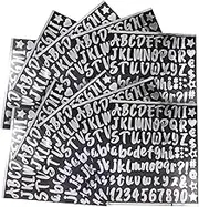 10 Sheets Alphanumeric Stickers Letters Outdoor Capital Number and Letter Stickers Numbers Vinyl Mailbox Gold Letter Stickers Letter Decals Address Stickers Mirror Stickers Silver