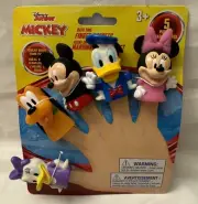New Disney Junior Mickey Mouse & Friends Set of 5 Bath Time Finger Puppets