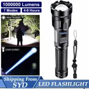 1000000 Lumen LED Torch COB Flashlight Work Light Rechargeable