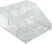 Azar 326039 Three-Tier Counter with 9-Compartment Counter Step Display, 12" W x 11.75" D x 7.125" H