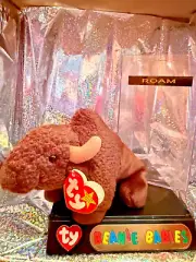 TY RETIRED Original Beanie Babies - ROAM - 1998 Brown Buffalo