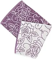 Senko 67813 Clear Rose 2 Towel, Approx. 13.4 x 29.5 inches (34 x 75 cm), Pink, Rose, Reversible, Double-Sided
