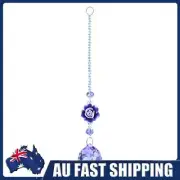 Crystal Pendant Prism Hanging Drop Home Decor (Purple Crystal Ball)