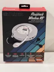 Aiwa Flashback Retro Wireless Kit CD Player Headphones