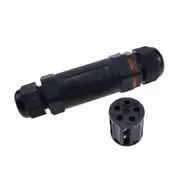 2Pc Xy25 Ip68 Waterproof 5 Pin Straight Cable Connector