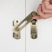 INIRET 2 Packs Barn Door Latches，3.93” x 2.75” Bronze Stainless Steel barn gate flip Door Latch Bi-fold Door Lock,Sliding Door Antique Lock Gate Latches Wine Cabinet Carbon Steel Closet Door Latches