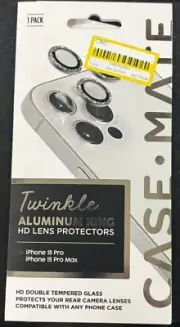 Case-Mate -Aluminum Ring HD Lens Protectors for iPhone 15 Pro/Pro Max - Twinkle
