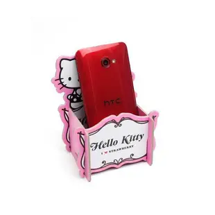 三麗鷗 Hello Kitty 草莓置物架 桌上收納 筆筒 手機座 組合式 研達【金玉堂文具】