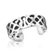 Simple Celtic Weave Knot Sterling Silver Pinky or Toe Ring