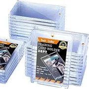 25 Pieces Trading Card Protector, Baseball Card Protector, 35 PT Acrylic Magnetic Card Holder Clear Display Card Protector for Baseball Football Sports Card Trading Cards Game Card Storage and Display