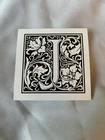 4.5” NEW! “J” Square Monogram Letter Print Ready to be Framed