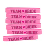 Team Bride Rubber Wristbands (Pack of 6)