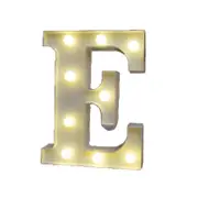 Catzon Decorative Led Light Up Number Letters White Plastic Marquee Number Lights Sign Party Wedding Decor Battery Operated (E)