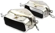 1 Pair Car Exhaust Tip Compatible For BMW F02 730i 2009-2014 Up 740 Muffler Tip 7 Series Exhaust Tips Stainless Steel Exhaust Nozzle