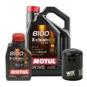 6L Motul 8100 X-CLEAN EFE 5W30 Wix Filter Engine Motor Oil Change Kit API SN