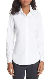 Theory Tenia Cotton Blend Blouse