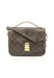 二奢 Pre-loved Louis Vuitton pochette Metis MM monogram Handbag PVC leather Brown 2WAY