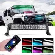 AUXBEAM 22" inch RGB Led Work Light Bar Spot Flood Combo Work 4WD Truck SUV ATV