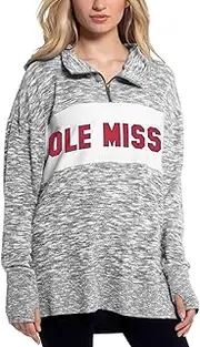 chicka-d NCAA Mississippi Old Miss Rebels Women's OM479 Cozy Fleece Quarter Zip