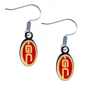 Gold Coast Suns AFL Team Logo Earrings Surgical Steel Hook Jewellery