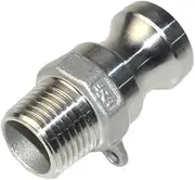 F Trash Pump Adapter Male Camlock X Male Pipe Threads Stainless Steel 316 (Size : 1-1/4")