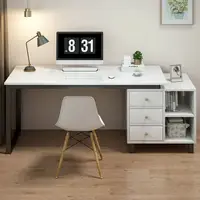 在飛比找樂天市場購物網優惠-電腦臺式桌簡易桌子臥室寫字桌一體桌家用簡約寫字臺伸縮學生書桌