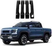 YinanIutos Exterior Door Handle Covers Compatible with BYD Shark 2024-2025 Accessories | ABS Outer Handle Protector Shells 4PC Set | Base Model No Smart Key Hole (Glossy Black)