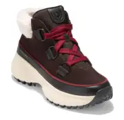 NIB COLE HAAN Zerogrand Flurry Faux Fur Hiker Boot US 7.5 Dark Chocolate/Black
