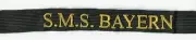 German WW1 Navy Cap Talley SMS Bayern