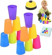 Quick Cups - Quick Cups Games for Kids Intellectual Flying Stack Cups,Kids Stacking Cups Family Parent-Child Interactive Game for Travel Challenge