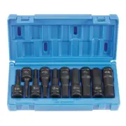 Grey Pneumatic 10-Pc 1/2" Dr. Metric Hex Driver Socket Set 1498MH New