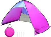 Fravsiu Beach Shade Canopy | Portable Beach Shade Sun Canopy with UV Protection,Portable Camping Cabana Sunshade for Outdoor Activity Park Picnics Backyard Fishing