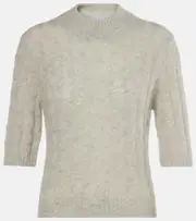 [Brunello Cucinelli] Brunello Cucinelli Sequined cable-knit sweater AU 14 grey