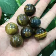 10pcs Natural Tiger's eye jasper quartz ball carved crystal sphere reiki healing