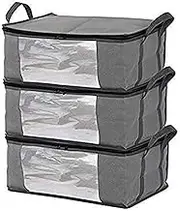 Sodynee SSB63GREY-2.0 Bins Bags Sweater, Clothes Containers, Closet Organizers and Storage, Light Gray