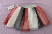 Cat & Jack Girls' Sparkly Americana Tutu Skirt Red White Blue