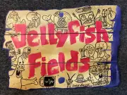SPONGEBOB & FRIENDS Jellyfish Fields wood sign w/ original art by Dave Aikins
