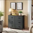 Dresser for Bedroom with 6 Drawers, 3-Tier Wide Storage Chest of Drawers