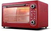 Toaster Oven Mini Oven Household Multifunctional Baking Machine 48L Capacity Stainless Steel 100-250℃ Temperature Control 60 Minutes Timer Kitchen Cooking Red Halogen ovens/13387
