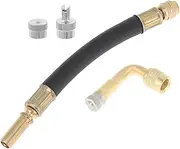X AUTOHAUX 1 Set 90 Degree Copper Tire Valve Extension with Universal Plastic 140mm Tyre Valve Stem Extender for Car Motorcycle RV Truck Bike