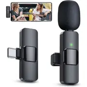 Wireless Microphone for Android/Laptop, Mini Microphone, Microphone for Type-C Phone, Wireless Micro