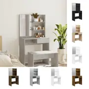 Dressing Table with Mirror Cosmetic Desk with Storage Multi Colours vidaXL
