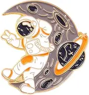 [yuksok] Fashion Enamel Pin,Lapel Pins,Alloy DIY Collection,Space Badge,Astronaut Brooch for Clothes Accessory Hat Jacket Halloween Decoration