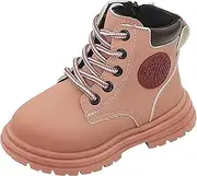 [KEOYA] Kids Work Boots Toddler Boys Girls Classic Waterproof Winter Snow Boots Ankle Lace Up Rubber Sole Construction Boots