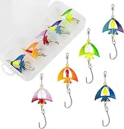 Luya Spinning Sequins Set, Fly Fishing Bait, Hand Cranked Fishing Bait, UV Spinning Sequins Bait for Perch, Suitable for Freshwater or Saltwater Speed Bucktails, Bass Shape Jigs