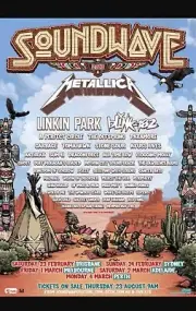 SOUNDWAVE FESTIVAL 2013 Billboard Promo Poster METALLICA BLINK 182 LINKIN PARK